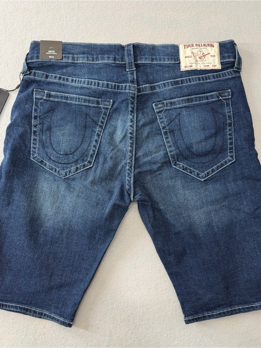 205/1750 True Religion Rocco Relaxed Skinny Denim Shorts Mens W34 NWT